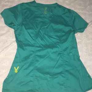Xs vivi scrub top in aqua